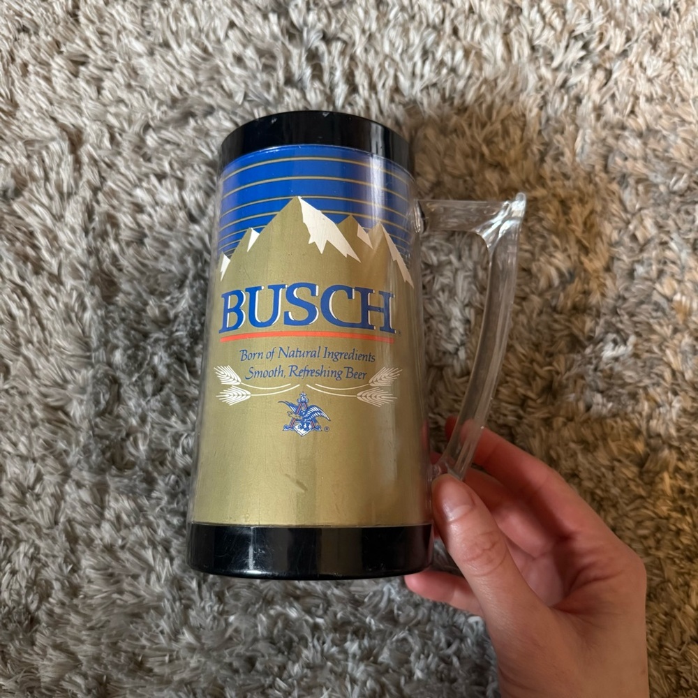 Vintage Busch Beer Pittsburgh Pirates Plastic Mug Promo July 1984